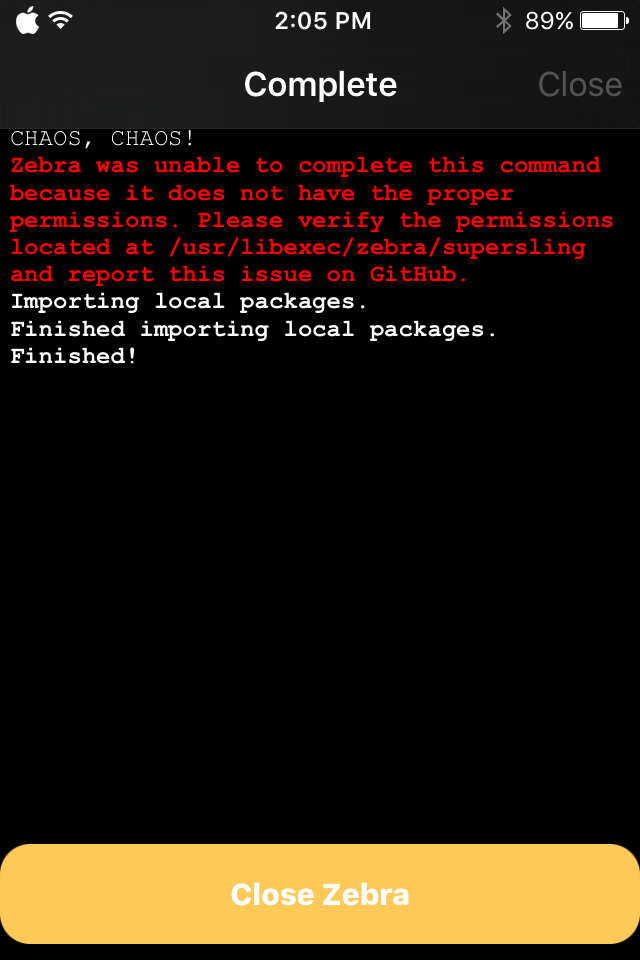 Several bugs on iOS 9 (and 10) · Issue #1112 · zbrateam/Zebra · GitHub