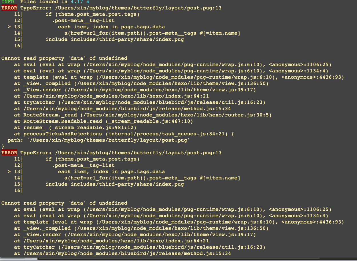 hexo d后报错 · Issue #547 · jerryc127/hexo-theme-butterfly · GitHub