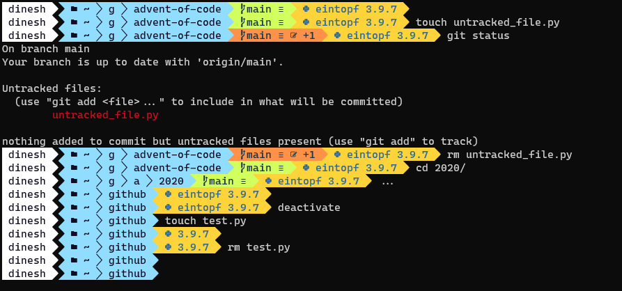 oh-my-posh fancy prompt themes for Python development and Git · GitHub