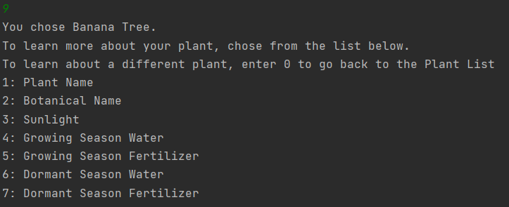 GitHub - melkessler/Plant-Data: User can select from a list of plants ...