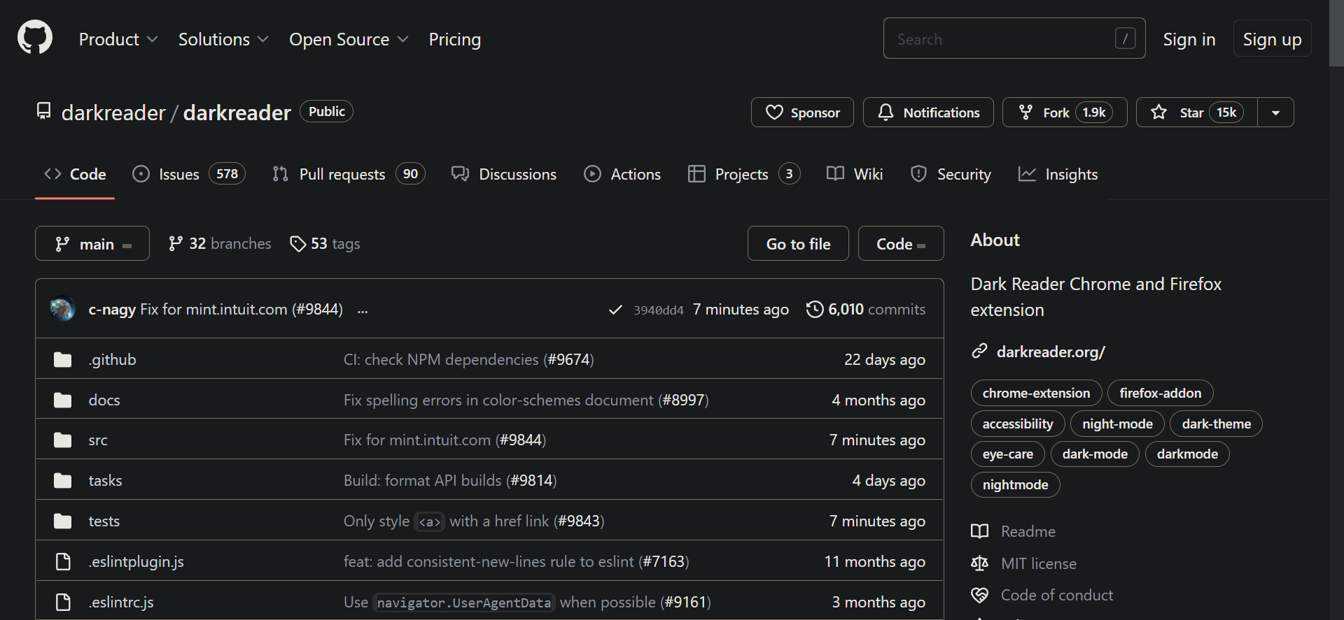 [Bug] Bad css dark reader · Issue #9848 · darkreader/darkreader · GitHub