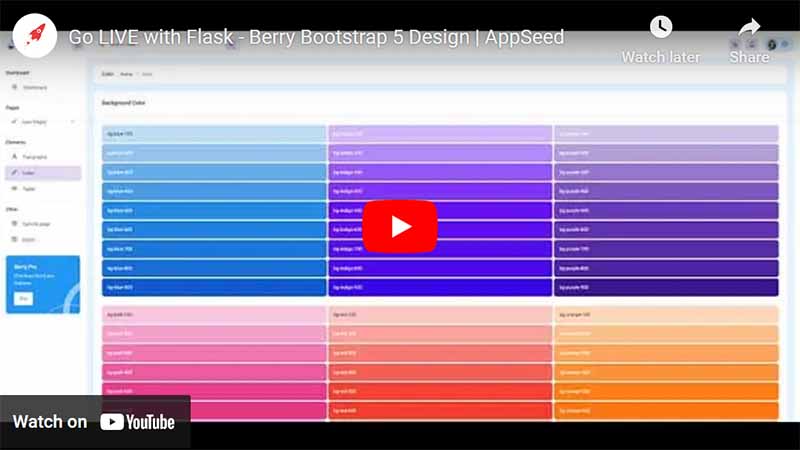 Flask Berry - Open-source starter crafted by AppSeed on top of a pixel-perfect design from CodedThemes.