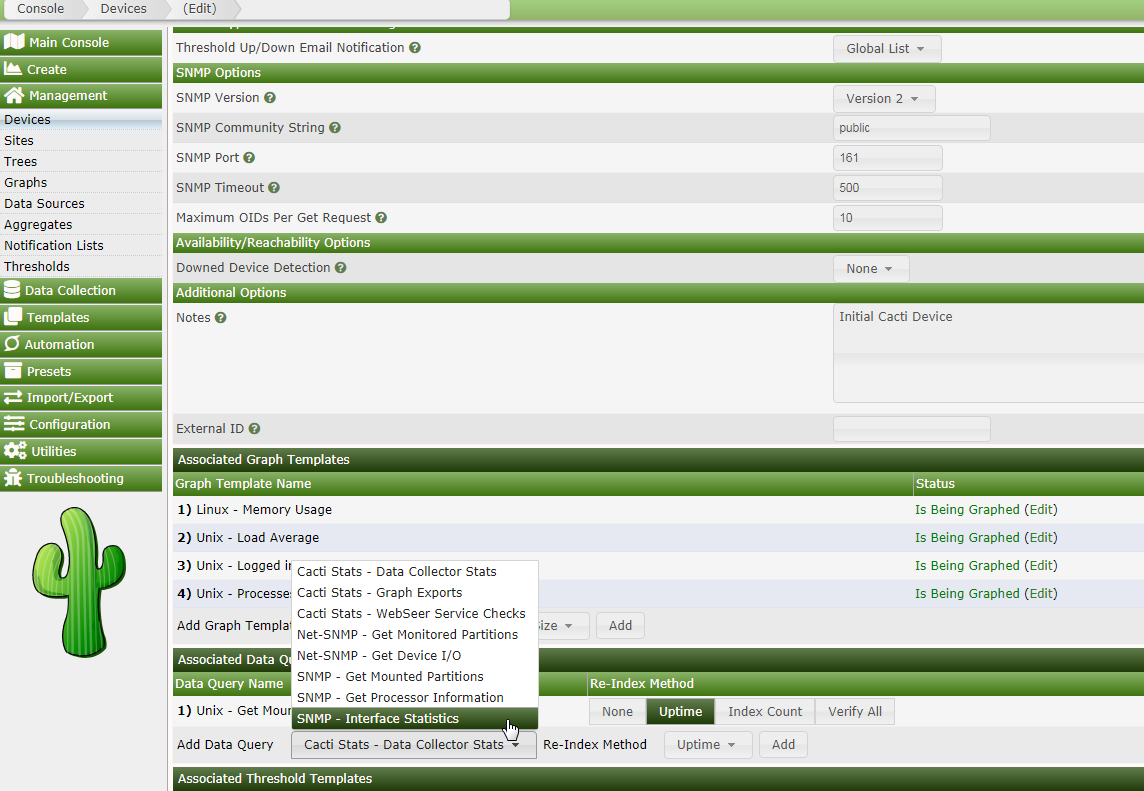 cacti 1.2.3 Associated Data Queries can't display. · Issue #2709 ...