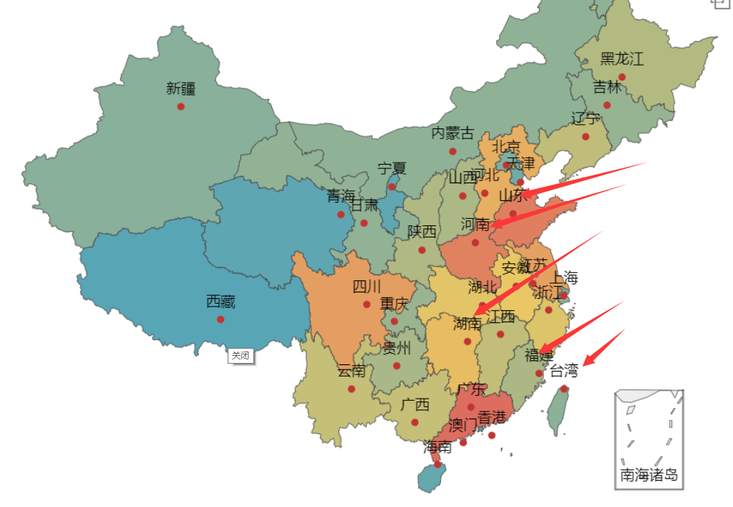 分省地图中的省名可否尽量放在省域的中间？字体的大小可以设置吗？ · Issue #63 · pyecharts/pyecharts ...