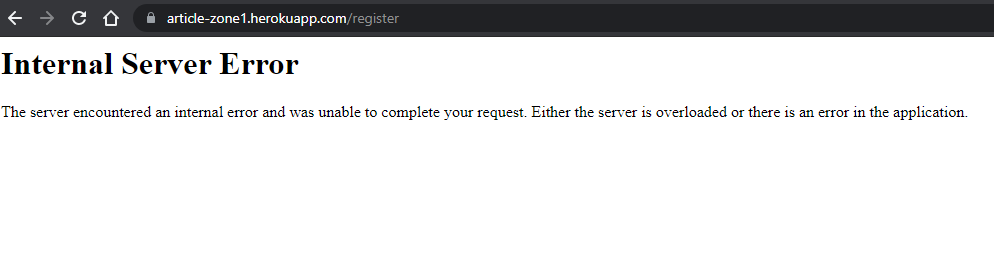 Server Error after deployment · Issue #2 · Shrimad-Bhagwat/Article-Zone ...