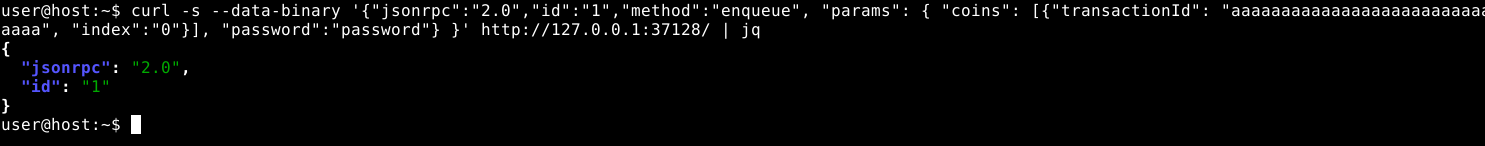 enqueue invalid txid no error