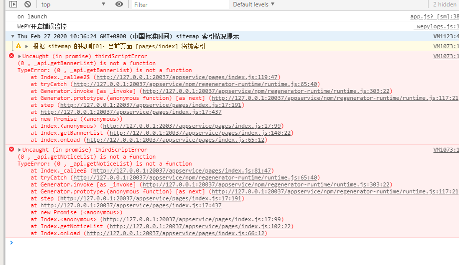 在单独的js文件中封装了promise，引入函数时，undefined · Issue #2536 · Tencent/wepy · GitHub