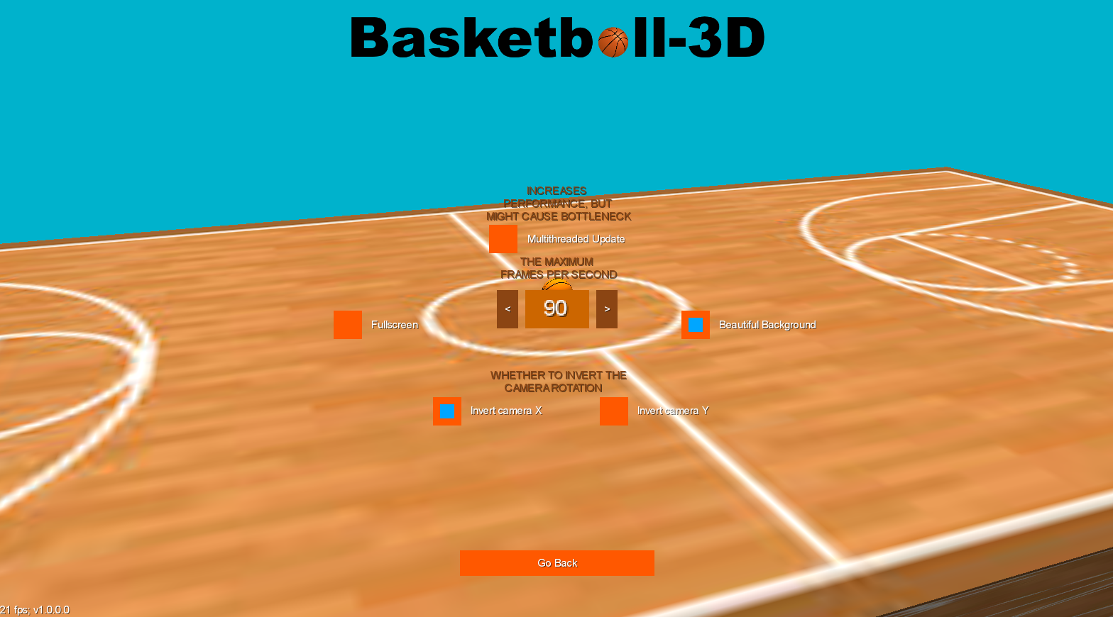 GitHub vsl700/Basketball3D A 3D basketball simulator, where the user plays with his bot