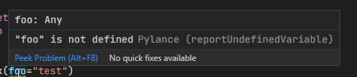 Pylance can't recognize available parameters for a decorator · Issue ...