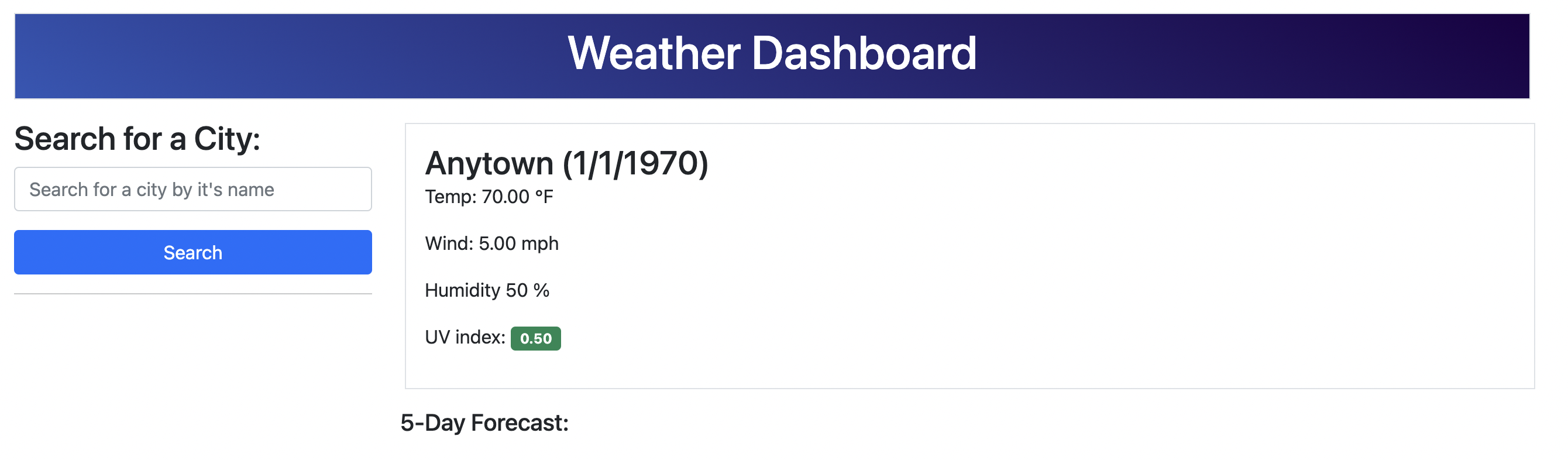 GitHub - mlmcgeenc/weather-dashboard