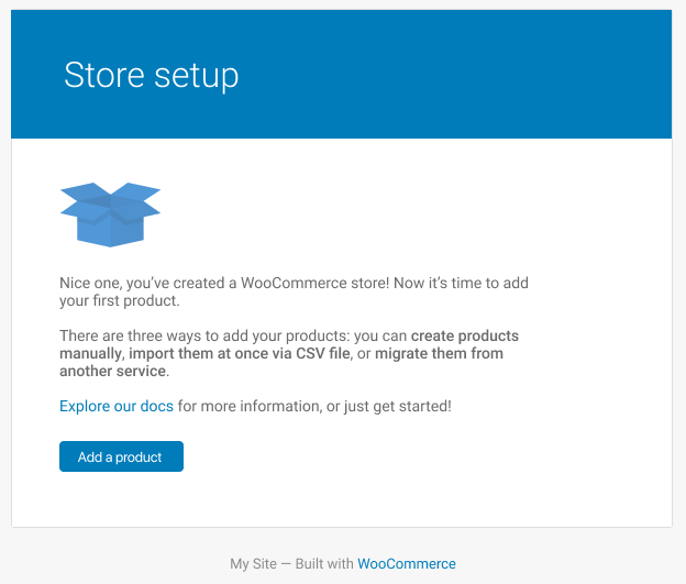 store setup email