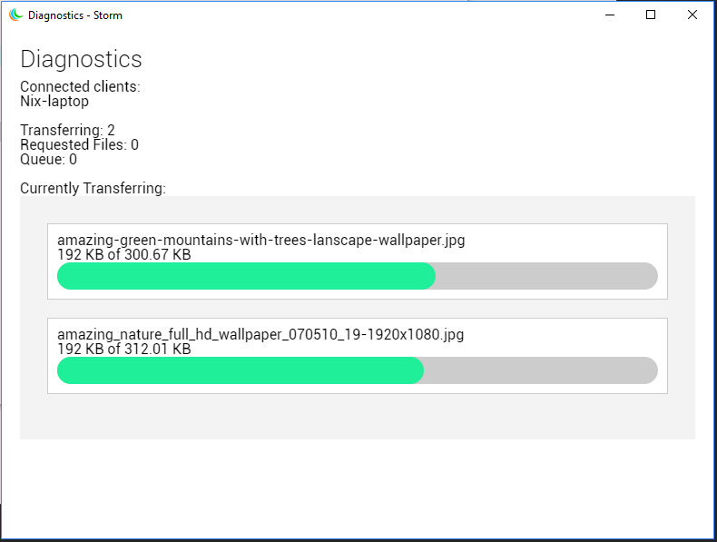 Storm at work synchronizing files