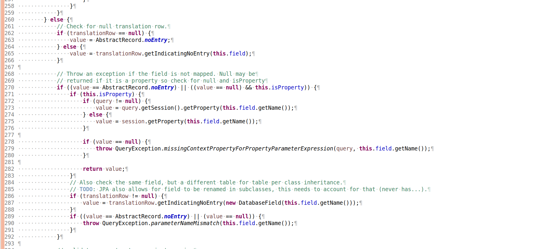 Is it a bug in the documentation or in the code? Problem when querying ...