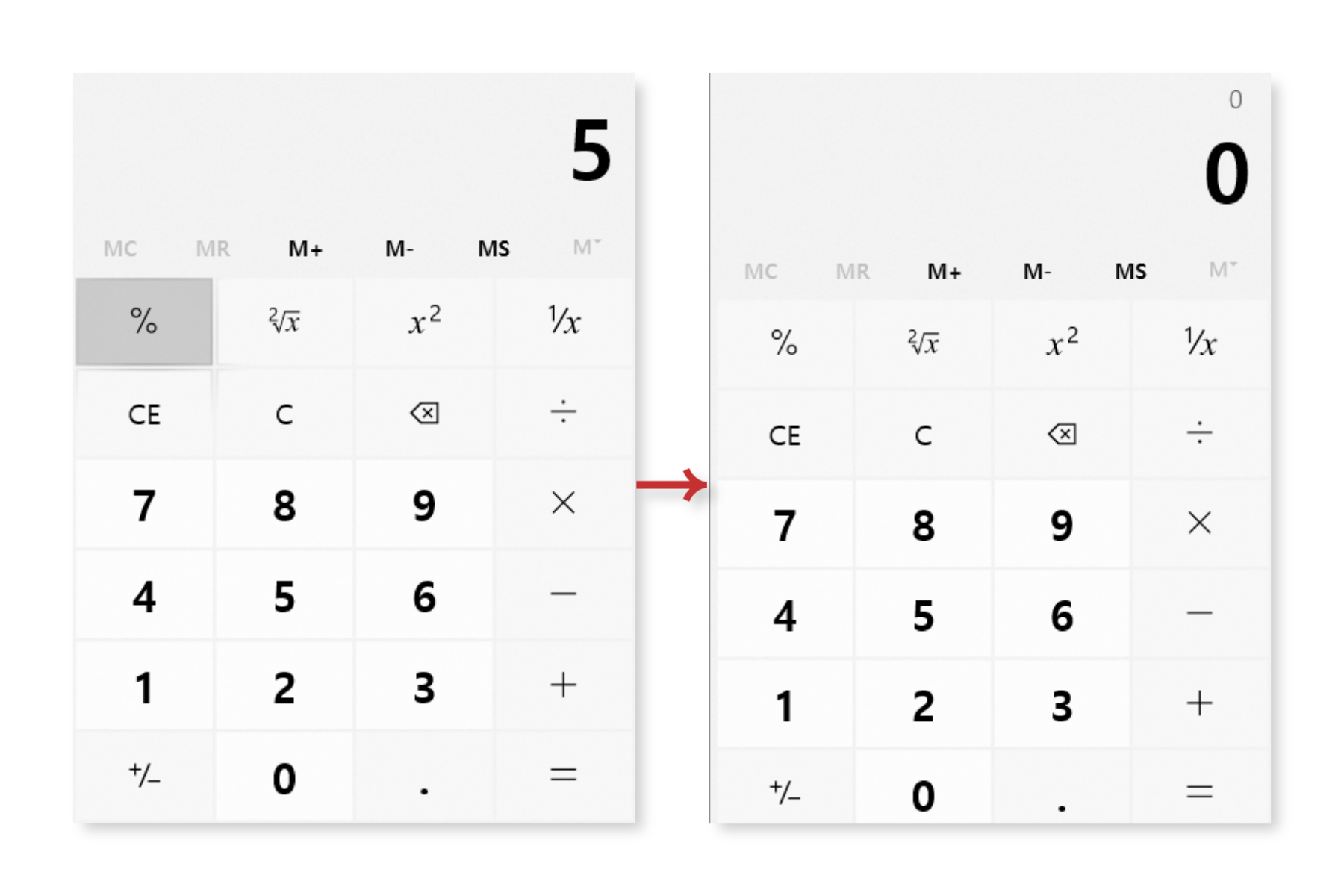mod '%' input problem with standard calculator · Issue #707 · microsoft ...
