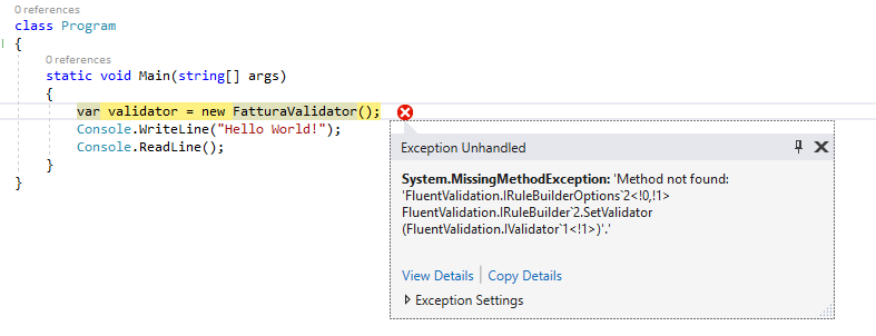 Dopo Bump FluentValidation dependency to v8.0.100 · Issue #67 ...