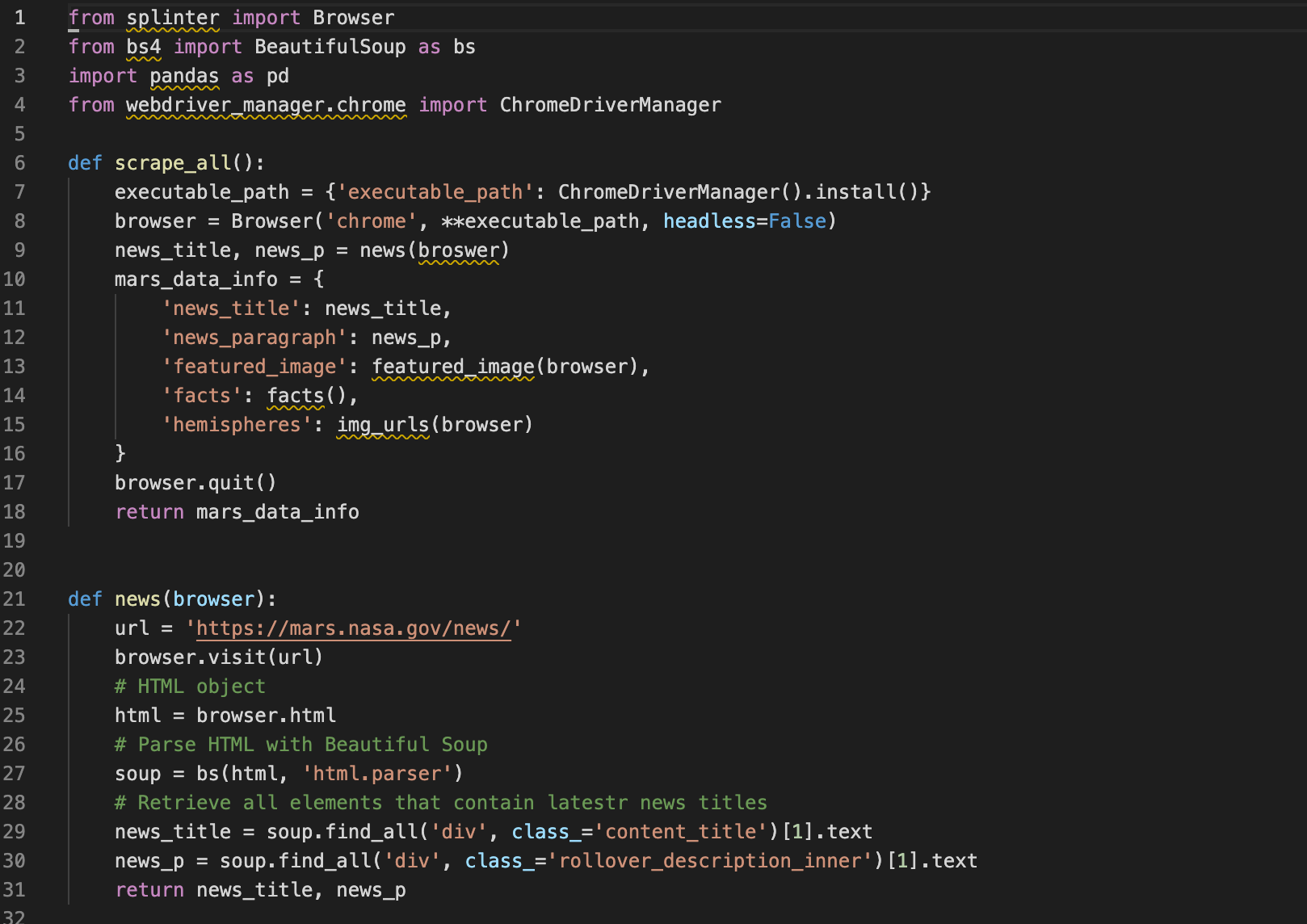 GitHub - alaniwalaa/web-scraping-challenge: Creating a website "Mission ...