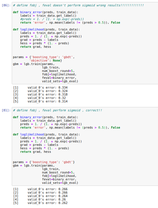 Question about fobj and feval · Issue #2575 · microsoft/LightGBM · GitHub