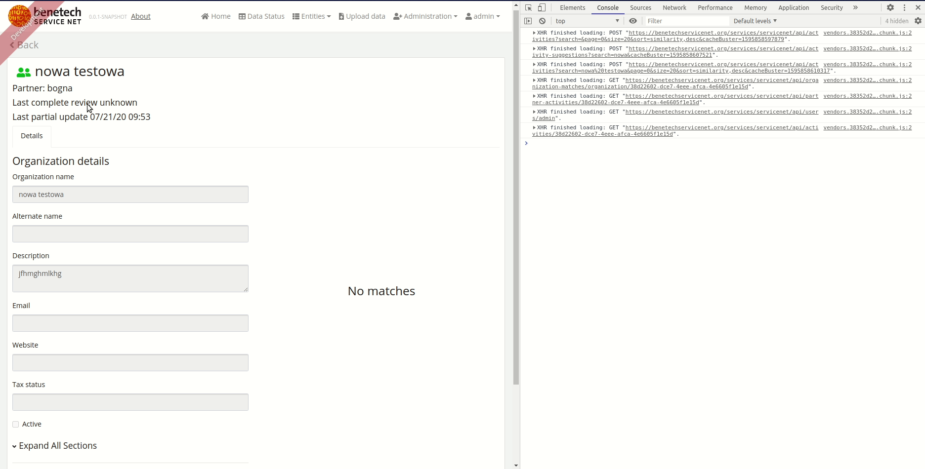 Unknown Error on ServiceProvider record creation · Issue 1102