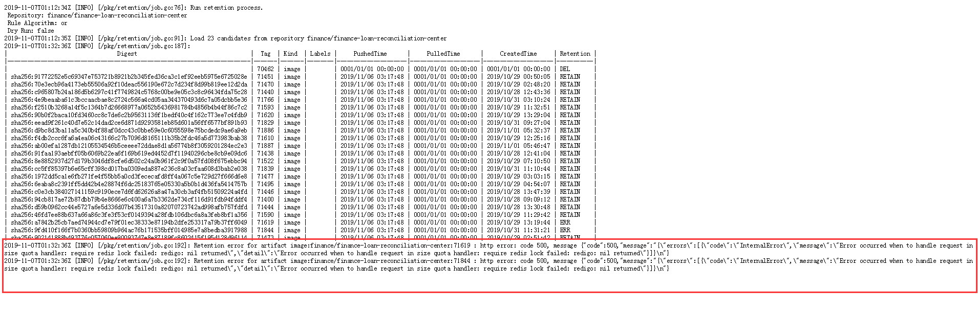 Tag保留require redis lock failed问题 · Issue #9781 · goharbor/harbor · GitHub