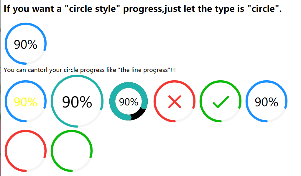 o-progress circle display