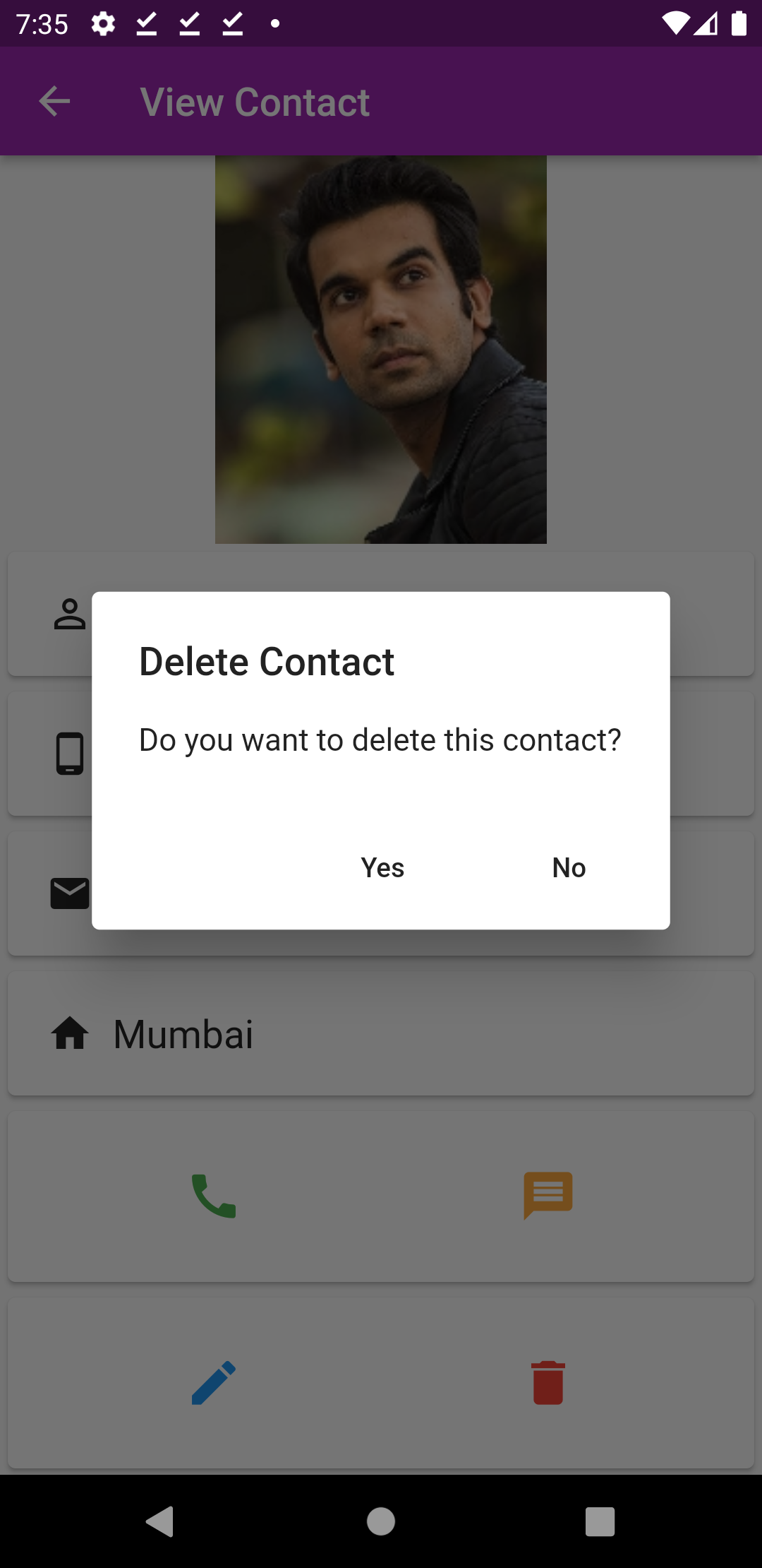 Delete Contact