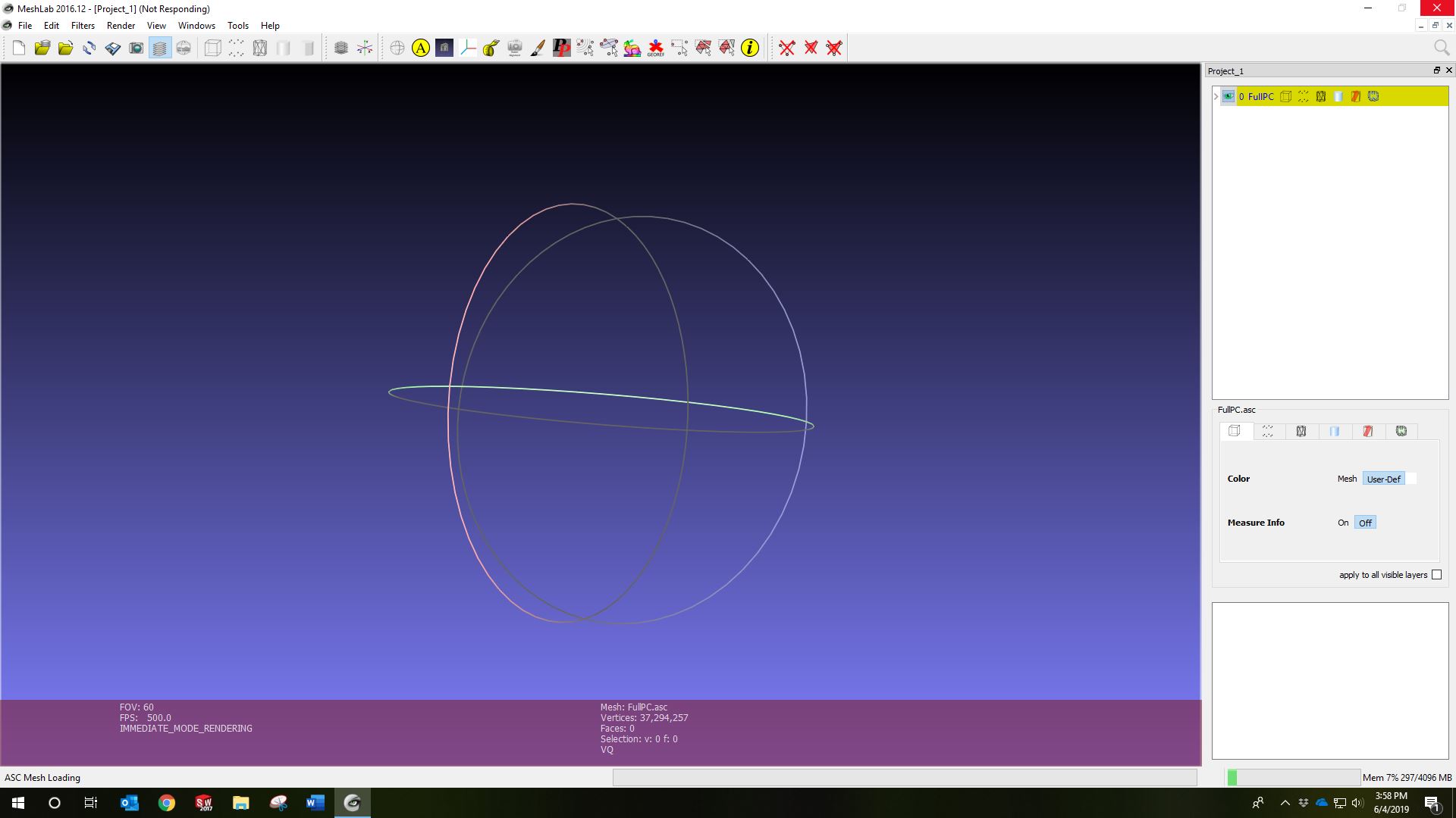 Not Responding opening large ASC file type of building scan · Issue ...