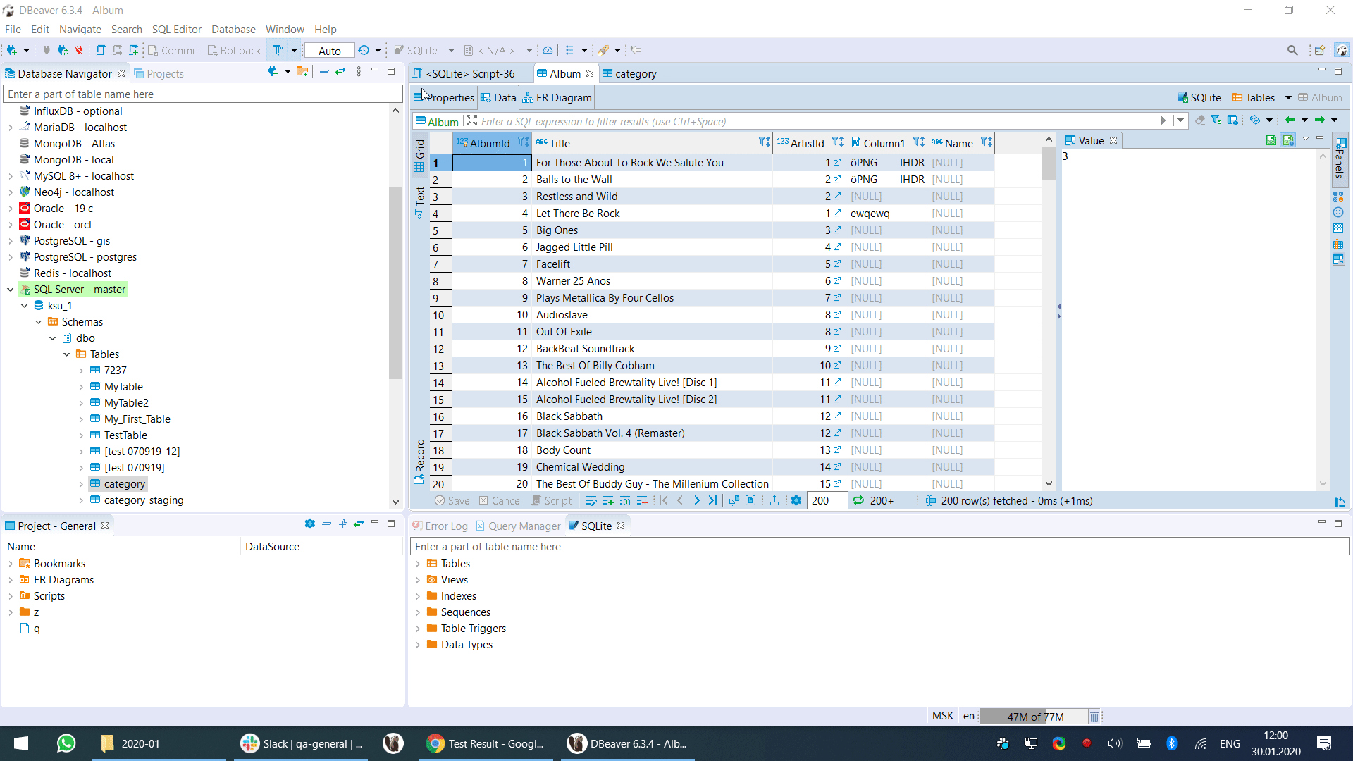 Data Editor Filter shows 