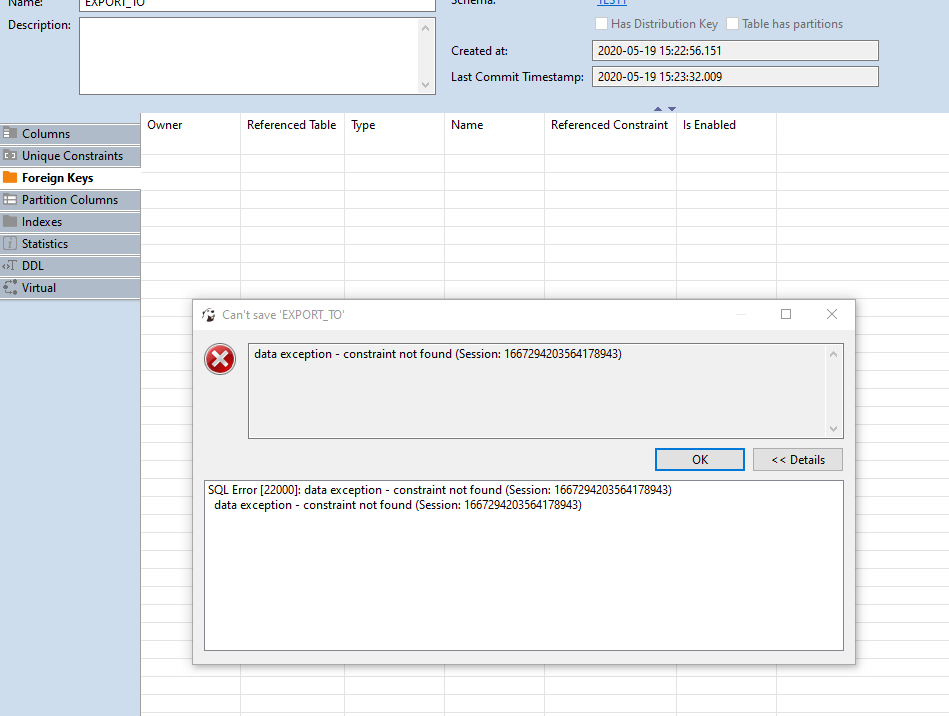 [Exasol] Unable to delete a foreign key · Issue #8762 · dbeaver/dbeaver ...