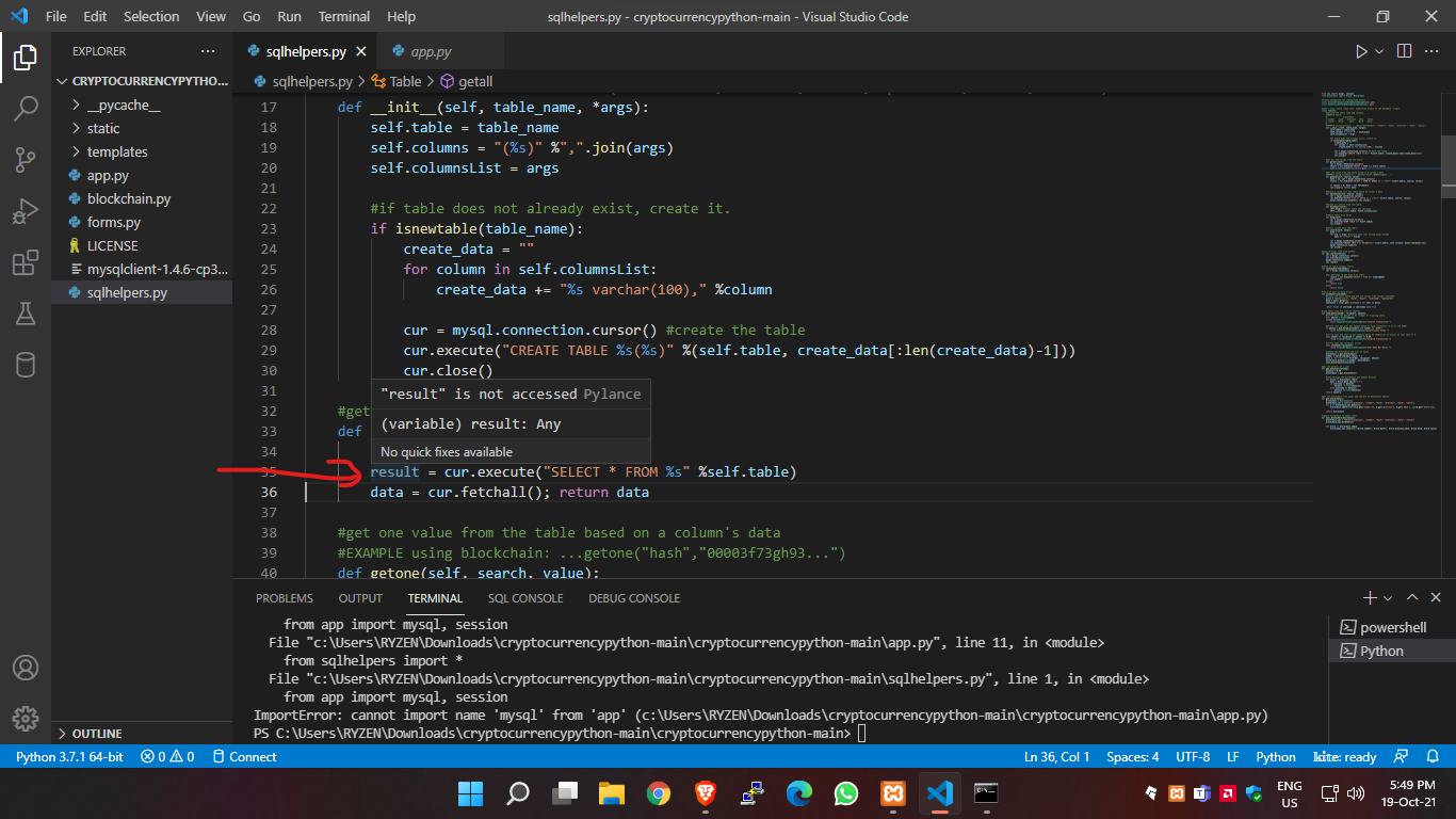 sqlhelper error 2