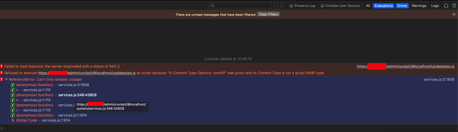 Cockpit does not load js and css resources while accessing from ...