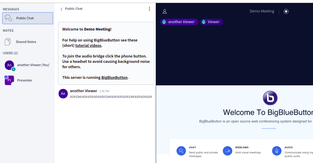 Talking Indicator is not considered in See other viewers Lock in Users ...