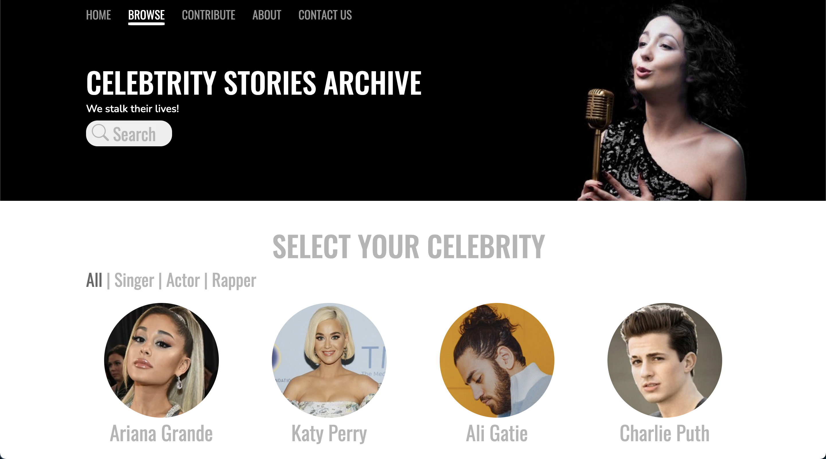 GitHub omargfh/CelebritiesStoriesArchive