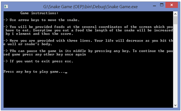 GitHub - VedantPatel124/Snake-Game: This Project is developed in C ...