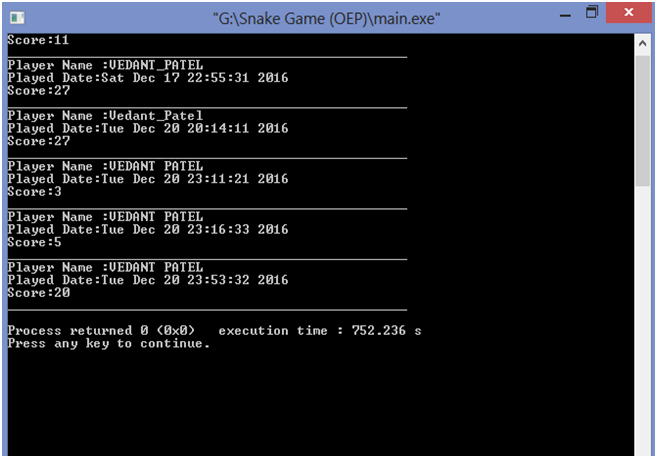 GitHub - VedantPatel124/Snake-Game: This Project is developed in C ...