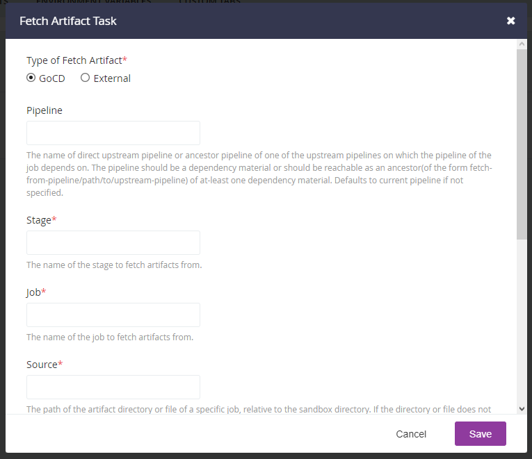 `Fetch Artifact` task doesn't provide suggestions · Issue #10943 · gocd ...