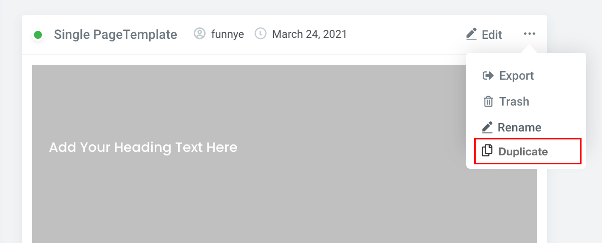 FR - Duplicate Theme Builder Template