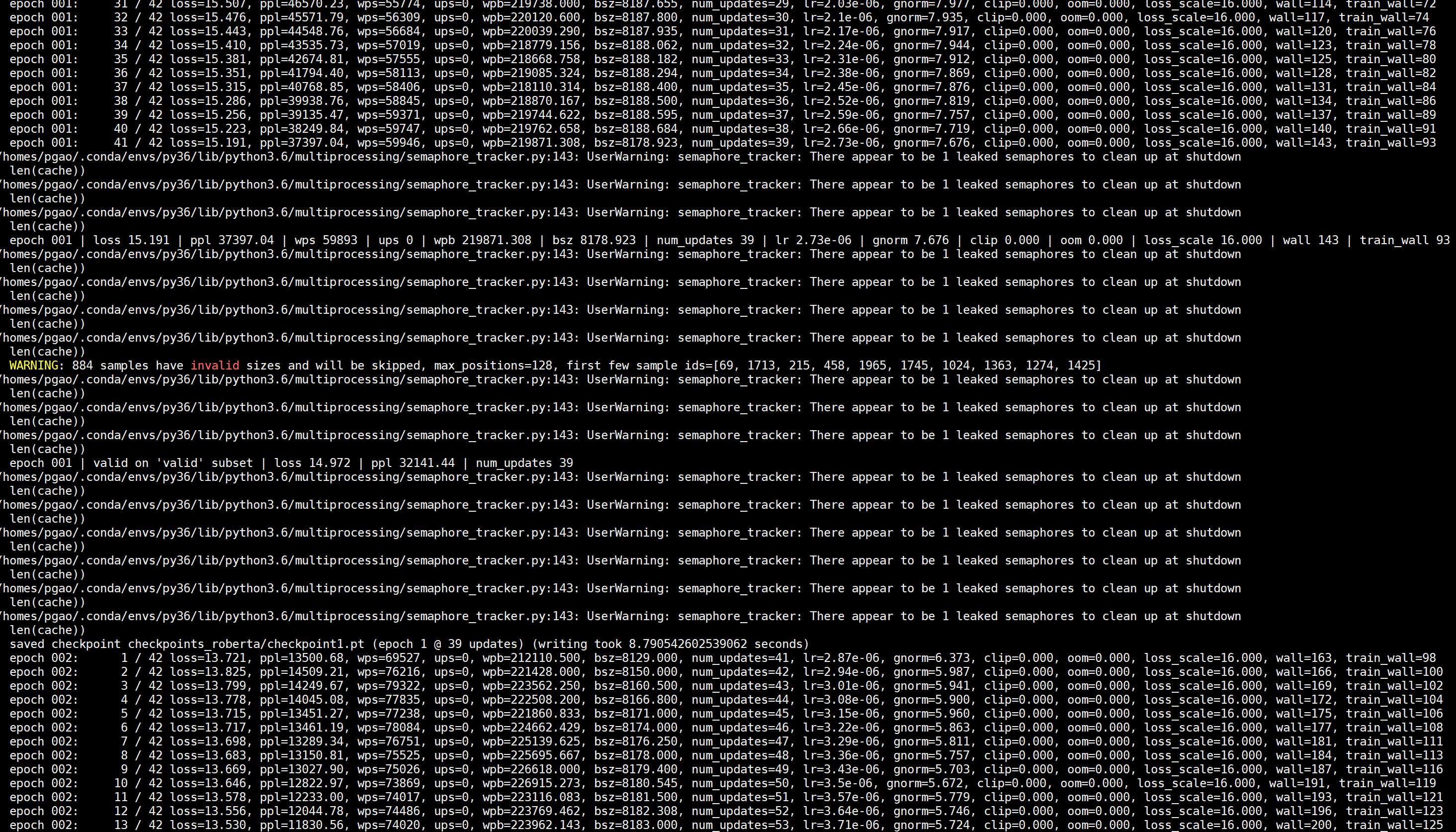 Loss for training ROBERTA · Issue #1102 · facebookresearch/fairseq · GitHub