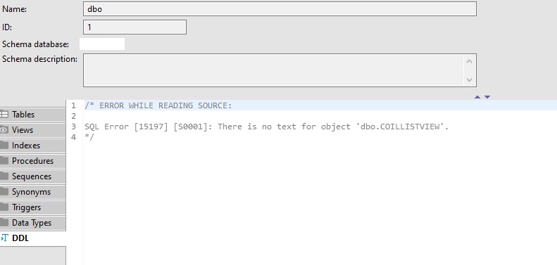 Failed object (view) prevented generation of the whole ERD · Issue ...