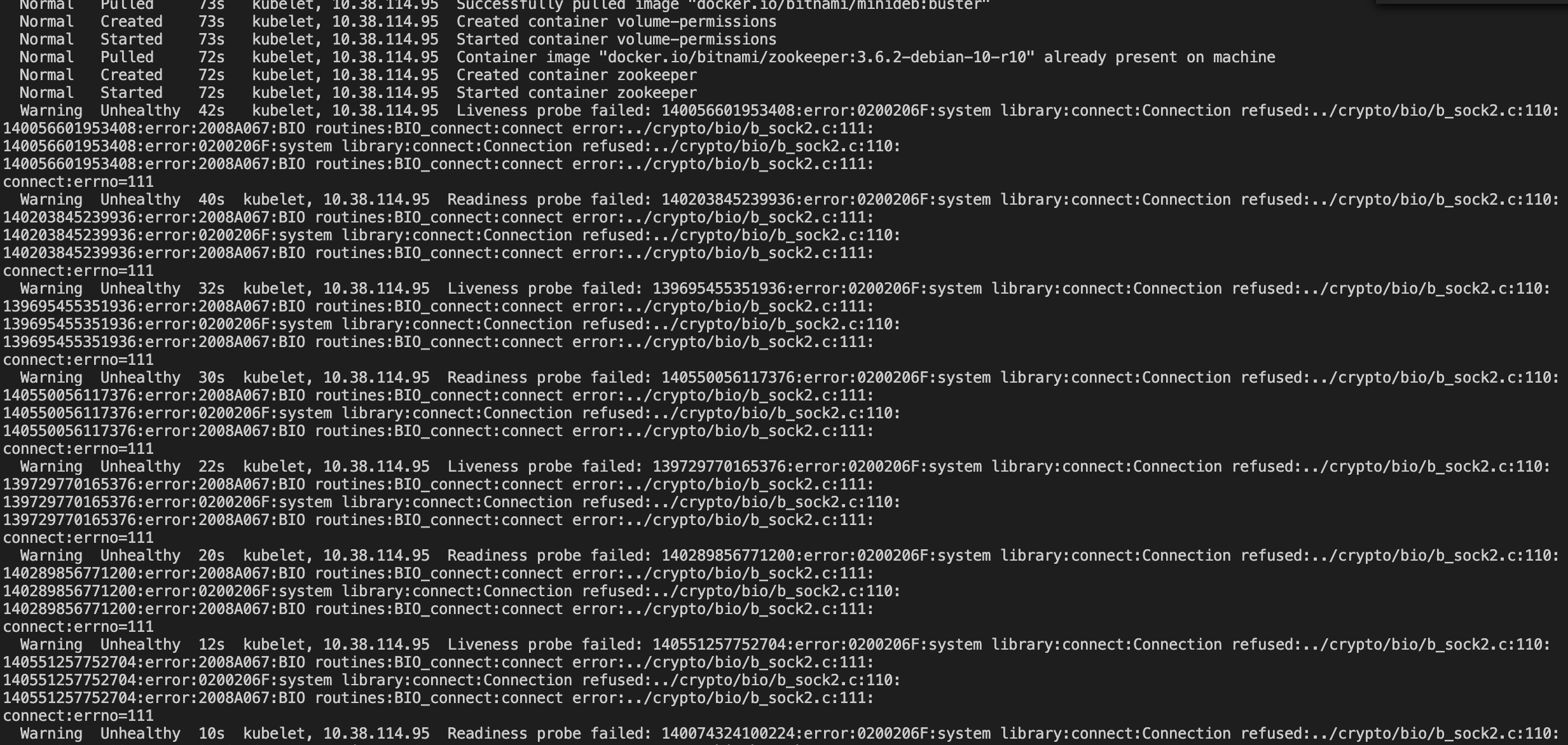 bitnami/zookeeper] readinessProbe and livenessProbe failed after enable  Zookeeper TLS · Issue #4811 · bitnami/charts