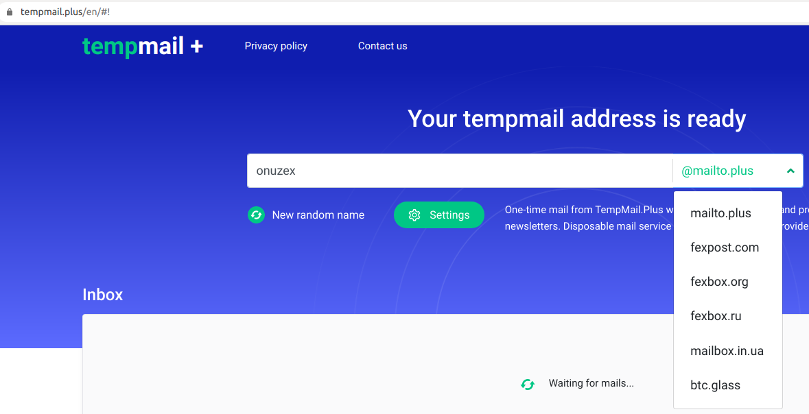 Add tempmail.plus domains to blacklist by genygilles · Pull Request 54