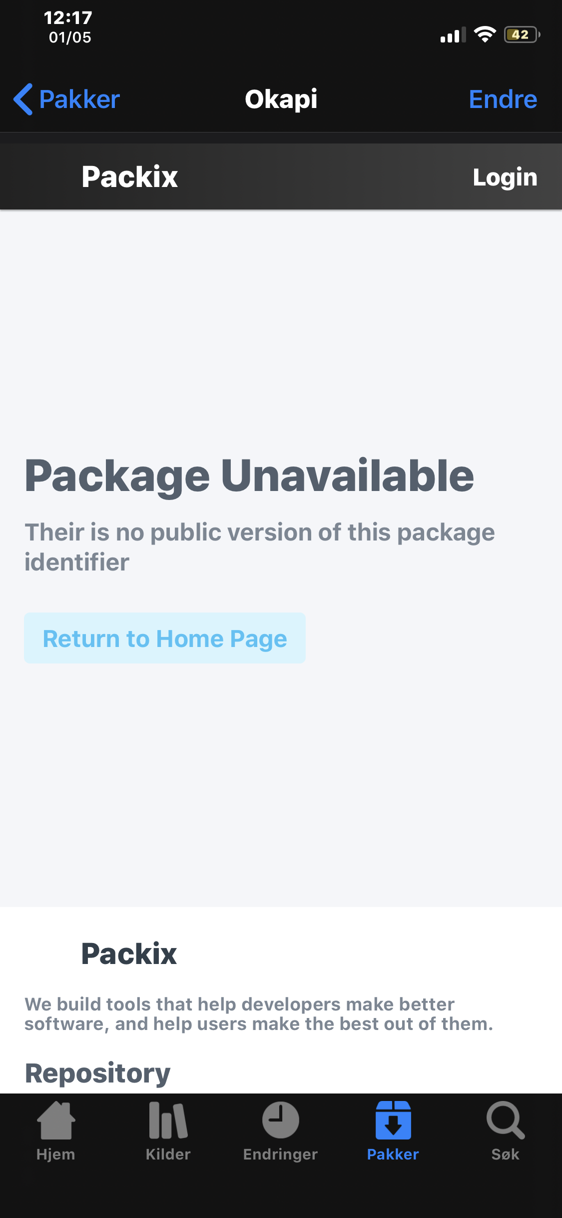 Package removed from repo causes source to become local source · Issue ...