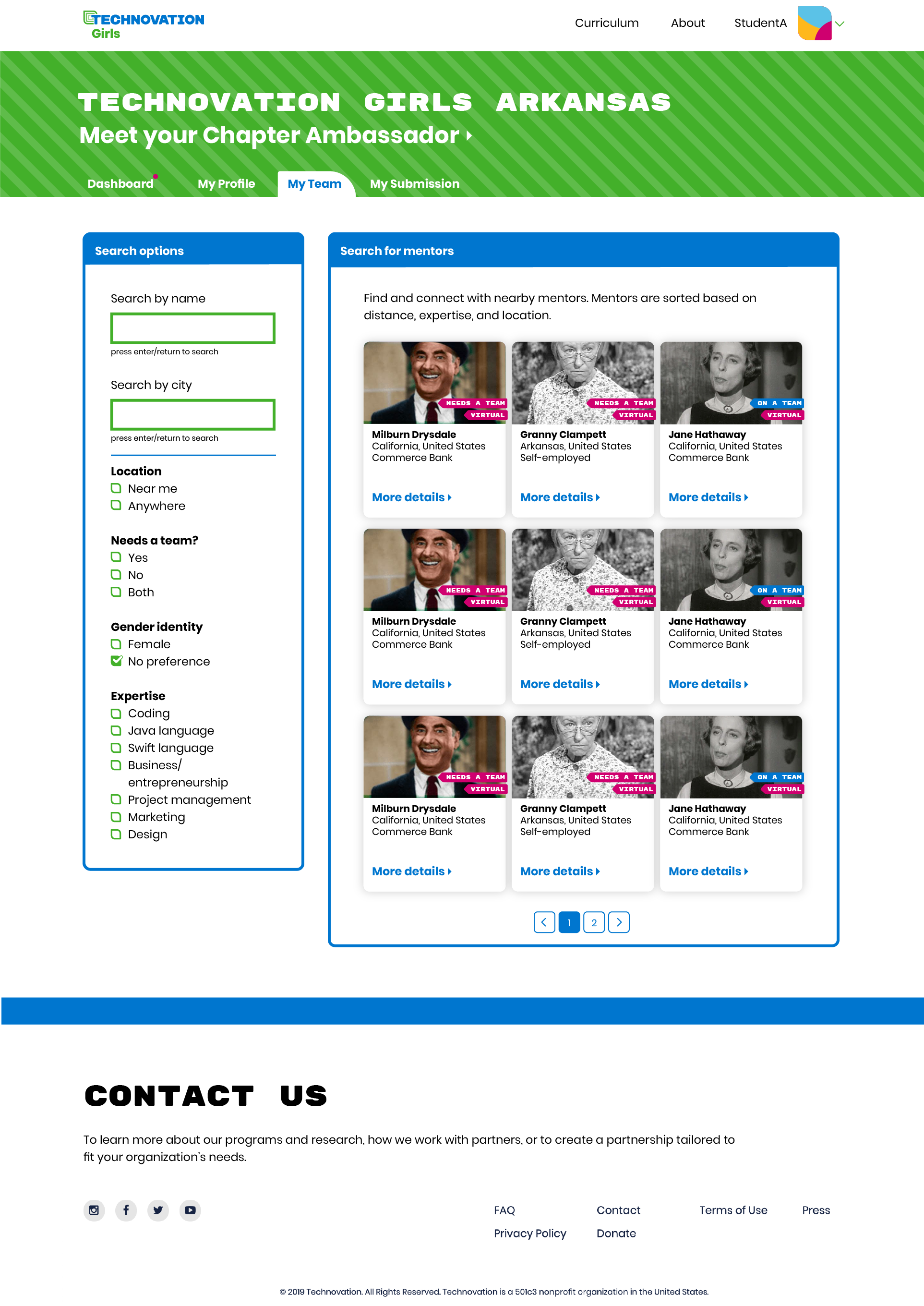 StuTeam-MentorSearch