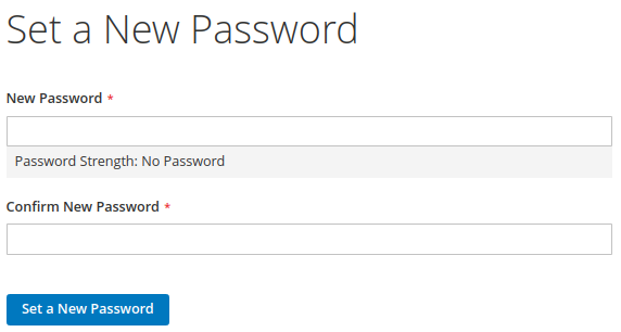 set a new password
