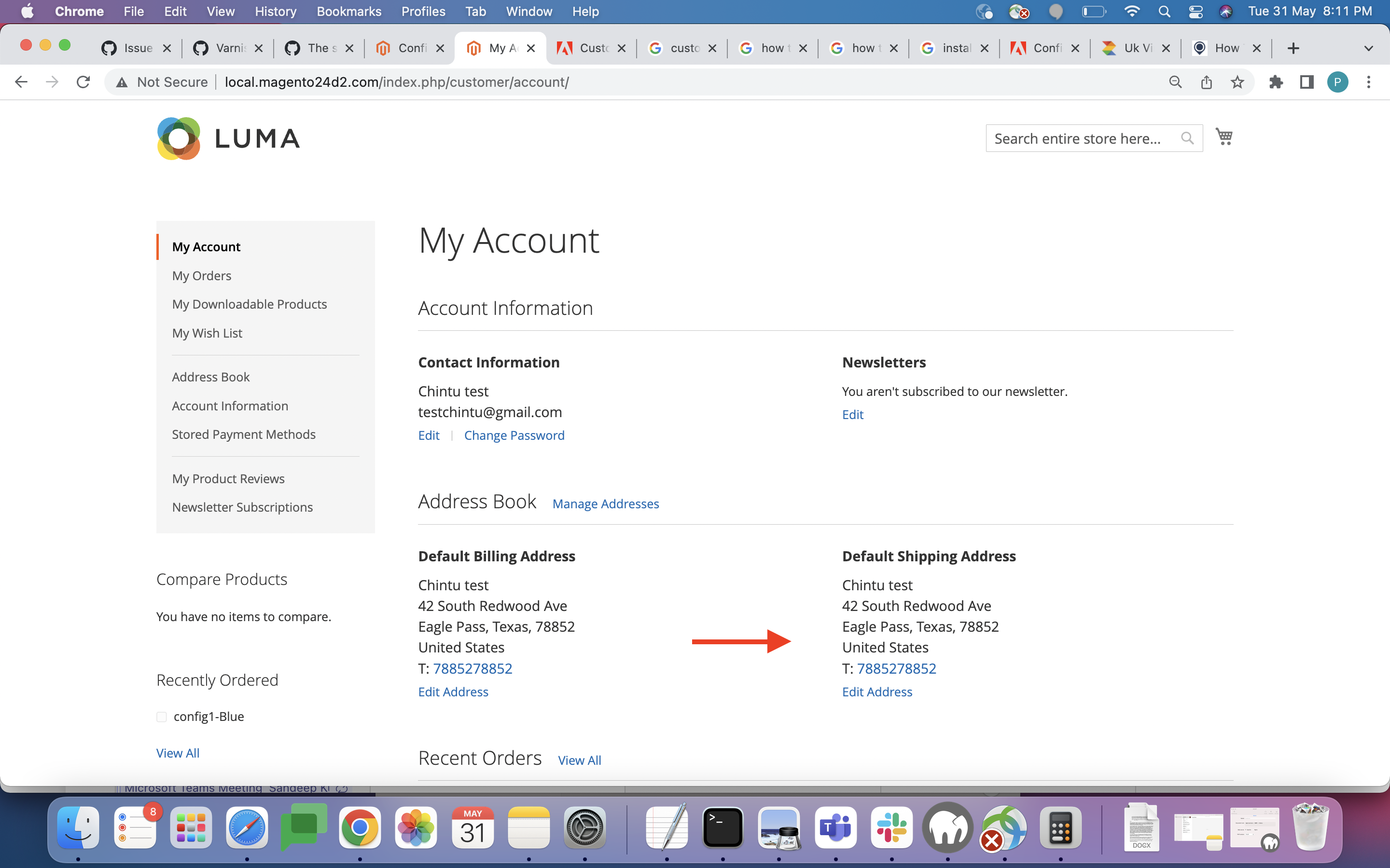 The shipping information was unable to be saved. verify the