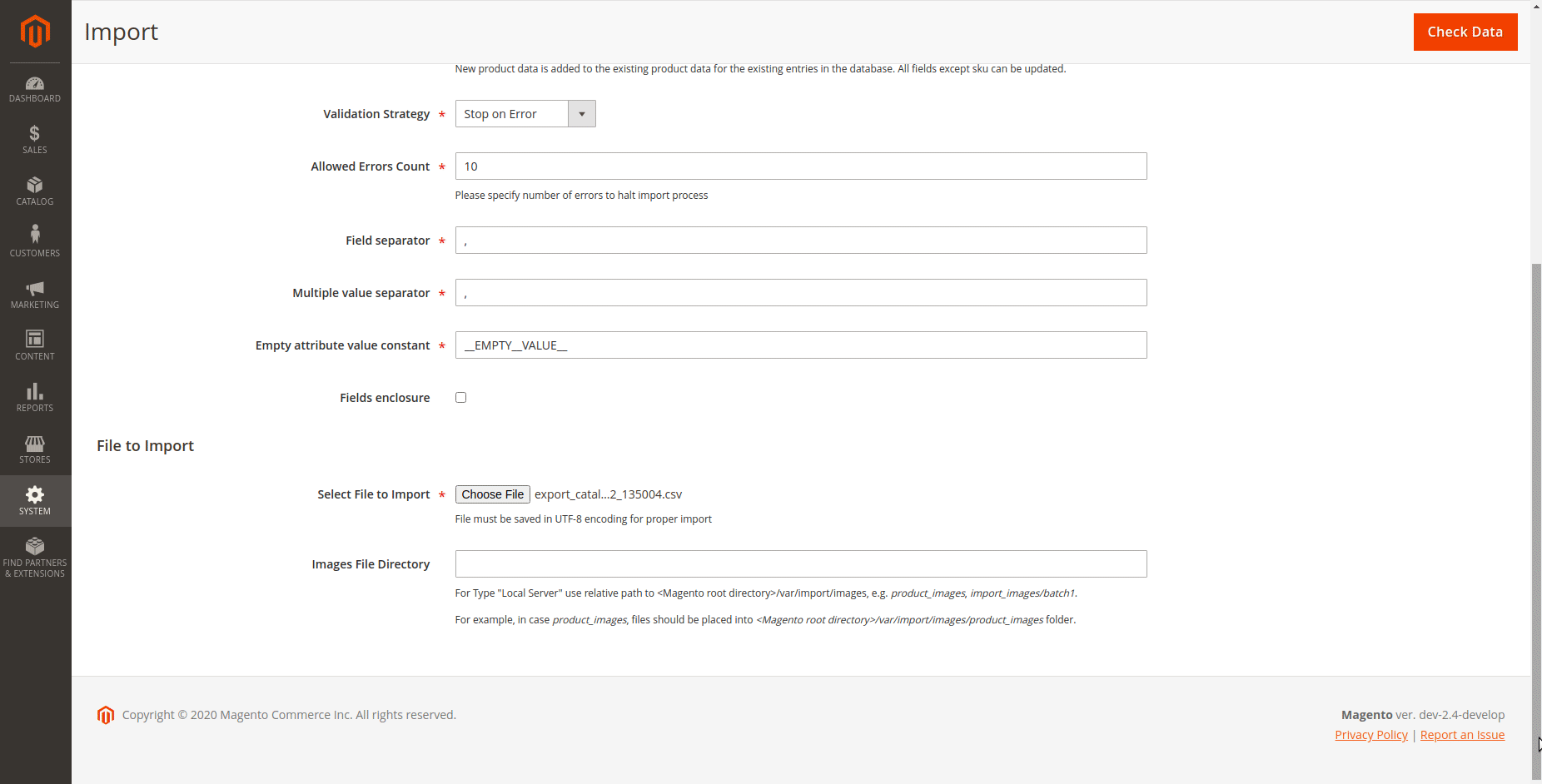 Importer Error report bug · Issue #30291 · magento/magento2 · GitHub