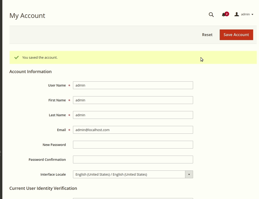 admin stuck on " It's time to change your password." · Issue 4331