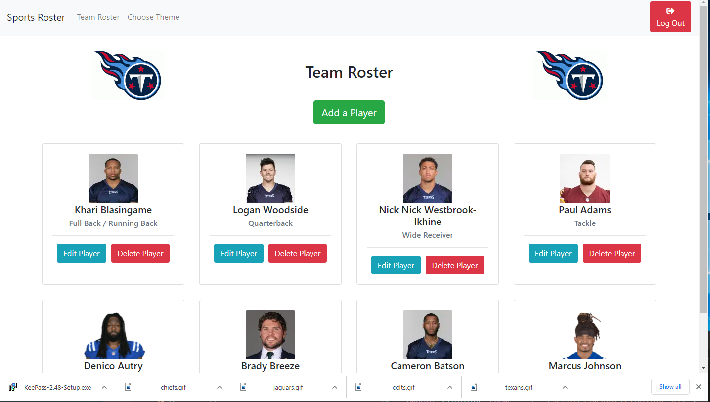 GitHub - Greenfin17/sports-roster