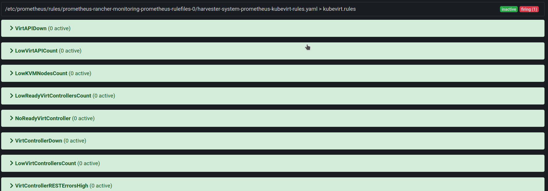[FEATURE] Add rules for Harvester, Longhorn, kubevirt · Issue 2520