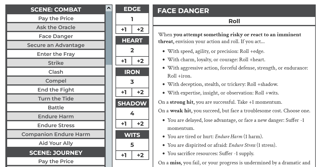 [Ironsworn][Feature] Add stat roll shortcuts to the Moves in preview mode by idispatch75 · Pull