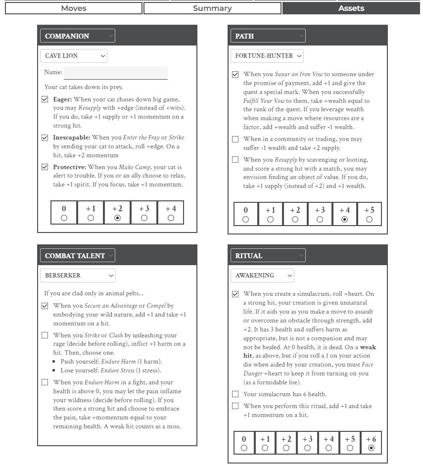 [Ironsworn][Feature] Added assets summary in Moves by idispatch75 · Pull Request 10998 · Roll20